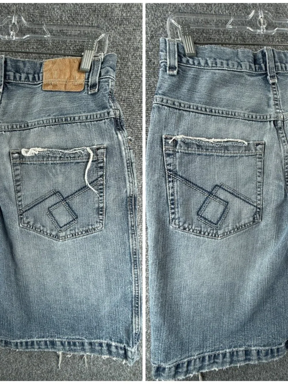 JNCO Carson Jeans Shorts Denim Jorts Blue Zip Fly 31 Men Urban Y2K ACTL 30X12